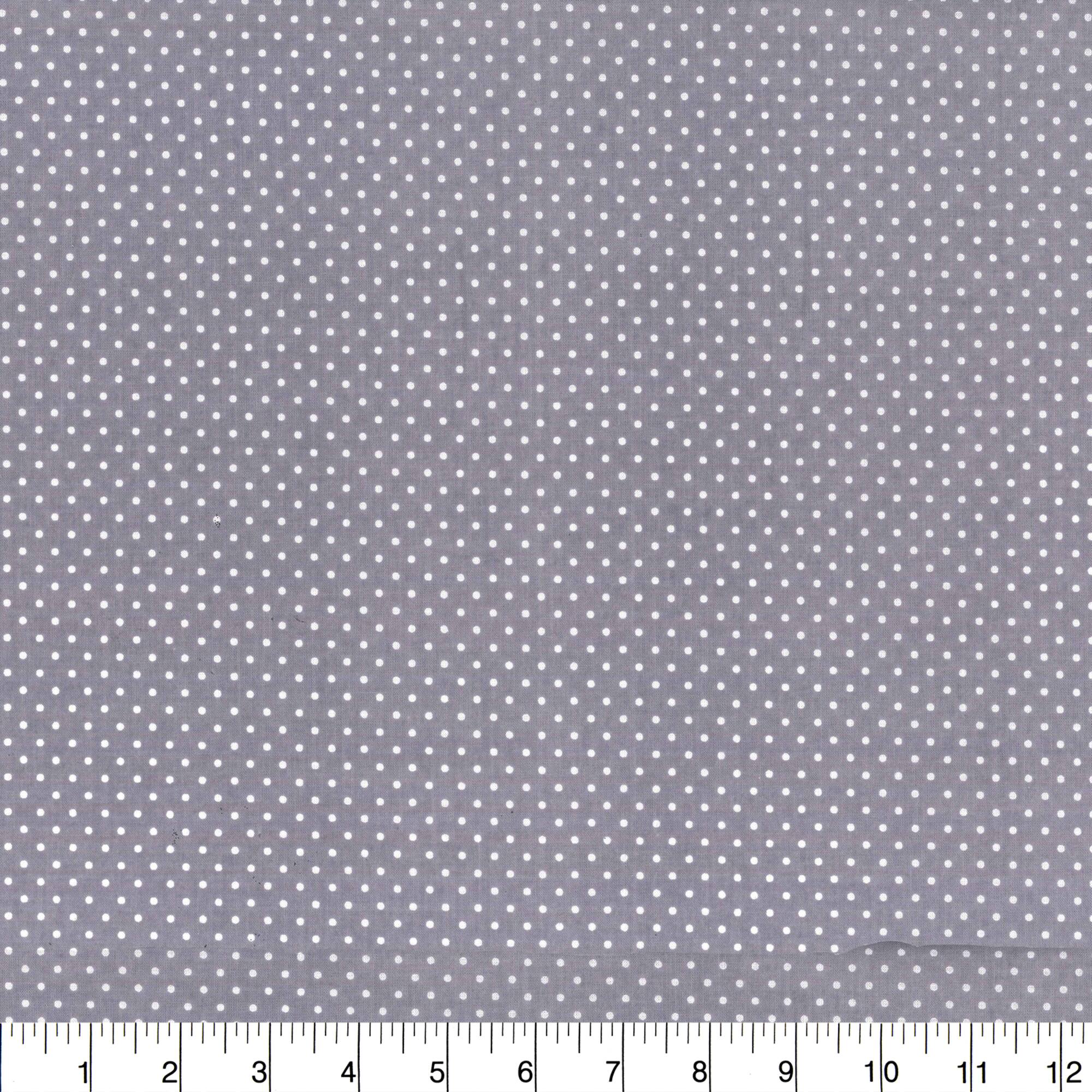 Fabric Traditions Gray Pin Dot Cotton Fabric